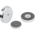 Kipp Magnet Shallow Pot Magnet H=7 Hard Ferrite, Round, Comp:Steel, D1=M04, D=32 ±0, 2 K1394.3204